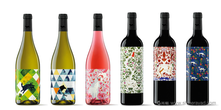 狼和狗動物圖騰系列 Manada 葡萄酒包裝設計-尚略上海包裝設計公司欣賞1