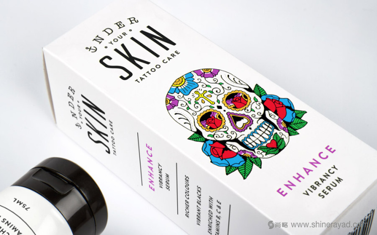 Skin 臉譜骷髏花朵護膚品化妝品包裝設計-上海包裝設計公司設計欣賞7