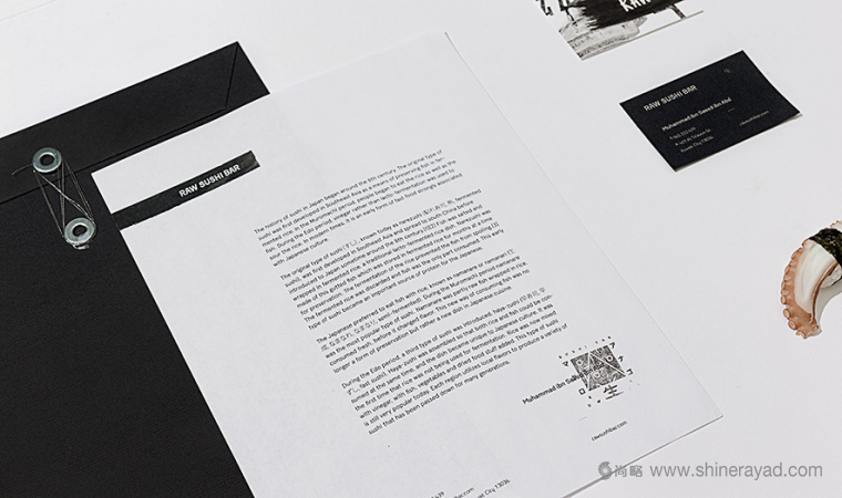 Raw 生鮮壽司餐廳水墨風格餐飲品牌VI形象設計-上海VI設計公司8