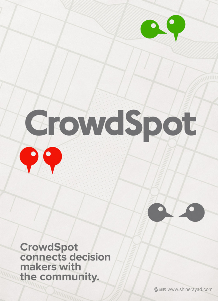 CrowdSpot 在線地圖信息點收集評論分享軟件工具LOGO設計-上海logo設計公司7