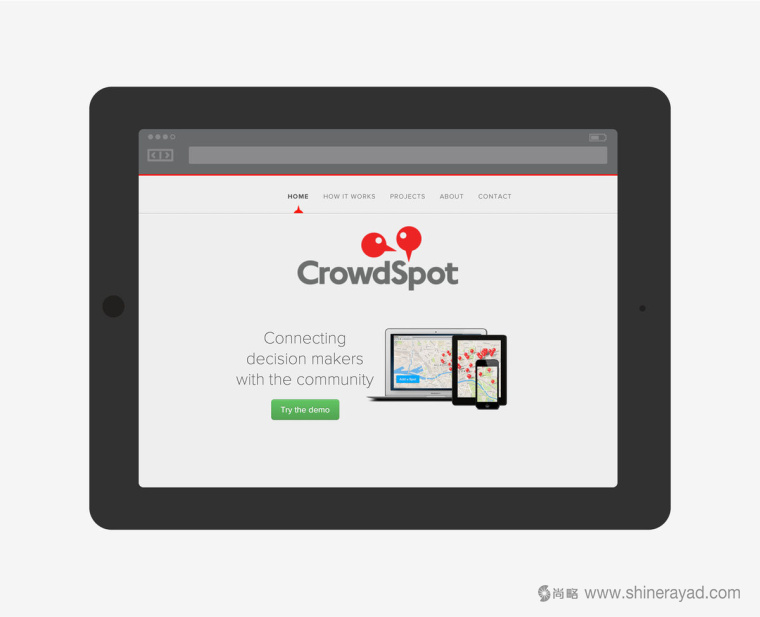 CrowdSpot 在線地圖信息點收集評論分享軟件工具LOGO設計-上海logo設計公司8