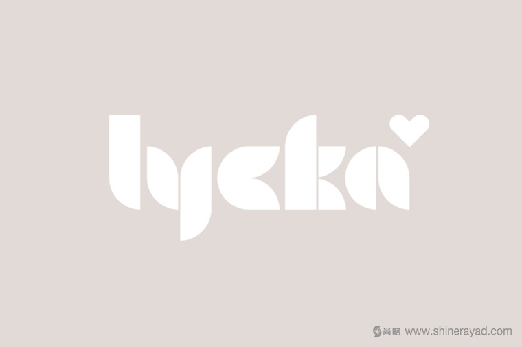 Lycka 100％純天然手工冷凍酸奶品牌幾何LOGO設(shè)計-上海LOGO設(shè)計公司2