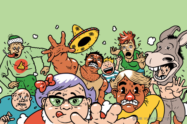 Taco República 墨西哥餐廳品牌形象設(shè)計漫畫風(fēng)格插畫設(shè)計-上海品牌形象設(shè)計公司2