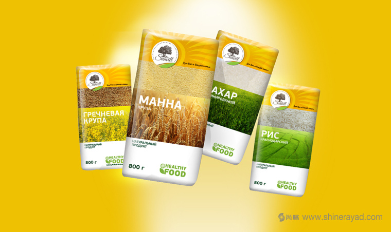 SUNVILLE 天然谷物有機大米雜糧包裝設計-上海包裝設計公司農產品包裝設計欣賞0