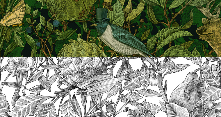 Botanique 餐廳餐飲品牌VI形象設計、餐廳植物鳥兒插畫設計-上海VI設計公司-上海品牌形象設計公司1