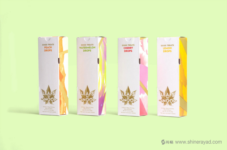 LEAFS BY SNOOP 大麻食品制品金色花朵包裝設計-上海包裝設計公司10