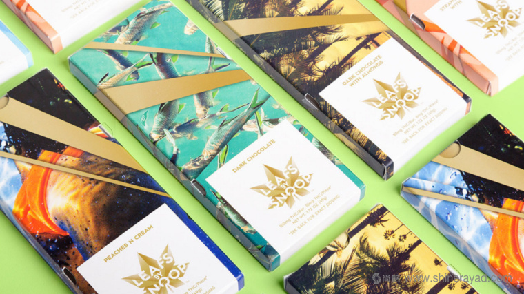 LEAFS BY SNOOP 大麻食品制品金色花朵包裝設計-上海包裝設計公司8