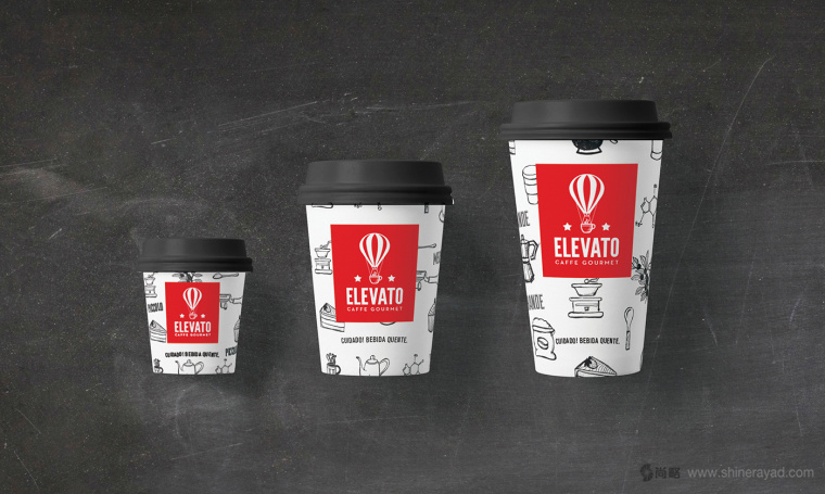 Elevato 咖啡連鎖店餐飲品牌形象設計-咖啡店VI設計-咖啡杯設計14
