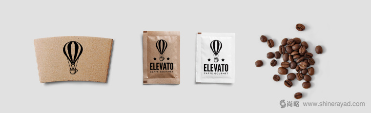 Elevato 咖啡連鎖店餐飲品牌形象設計-咖啡店VI設計-咖啡糖紙袋設計12