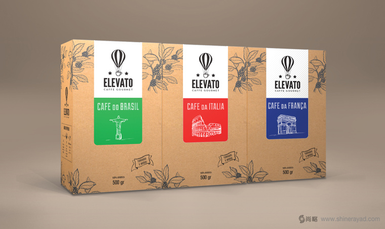 Elevato 咖啡連鎖店餐飲品牌形象設計-咖啡豆包裝設計25