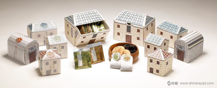 臺灣馬祖芹壁村金銀花茶茶葉、海產品文化創意食品石屋包裝設計-上海包裝設計公司4