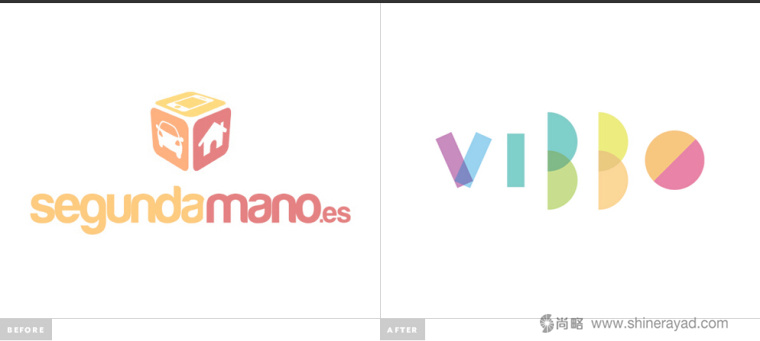 上海LOGO設(shè)計公司設(shè)計分享：字母色塊Reviewed 廣告媒體公司新舊LOGO設(shè)計對比2