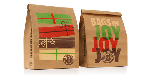 Burger King 漢堡王圣誕節日禮品裝三明治漢堡包裝設計咖啡杯設計外賣袋子設計-上海包裝設計公司4