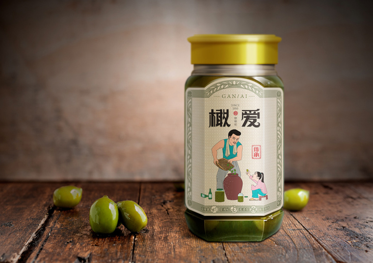 橄愛醋橄欖地方特產包裝設計-上海食品包裝設計公司包裝設計佳作欣賞3