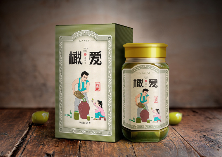 橄愛醋橄欖地方特產包裝設計-上海食品包裝設計公司包裝設計佳作欣賞4