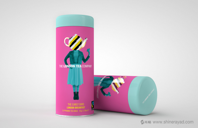 上海包裝設計公司分享：倫敦茶葉公司茶葉時尚圓筒禮盒包裝設計欣賞11