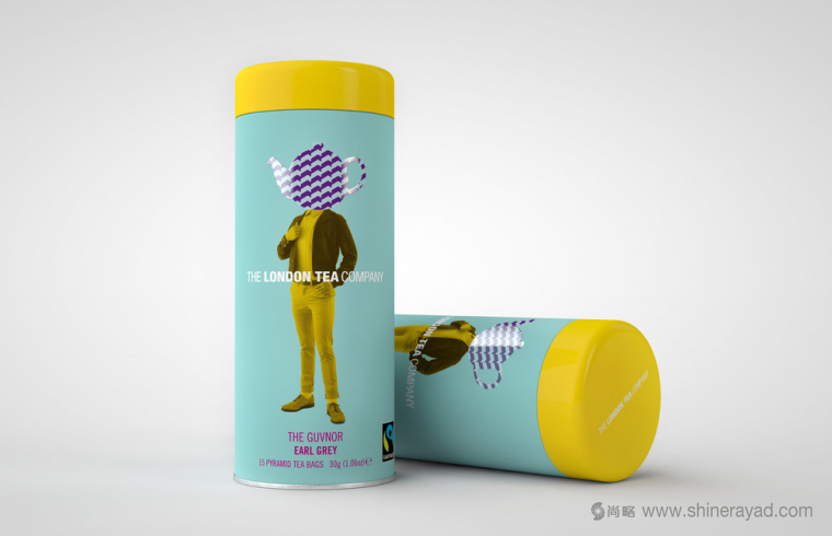 上海包裝設計公司分享：倫敦茶葉公司茶葉時尚圓筒禮盒包裝設計欣賞9