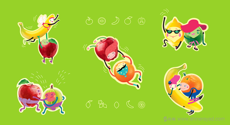 上海包裝設(shè)計(jì)公司設(shè)計(jì)欣賞：可愛卡通風(fēng)格 Feel Fruit 水果軟糖果凍包裝插畫設(shè)計(jì)10