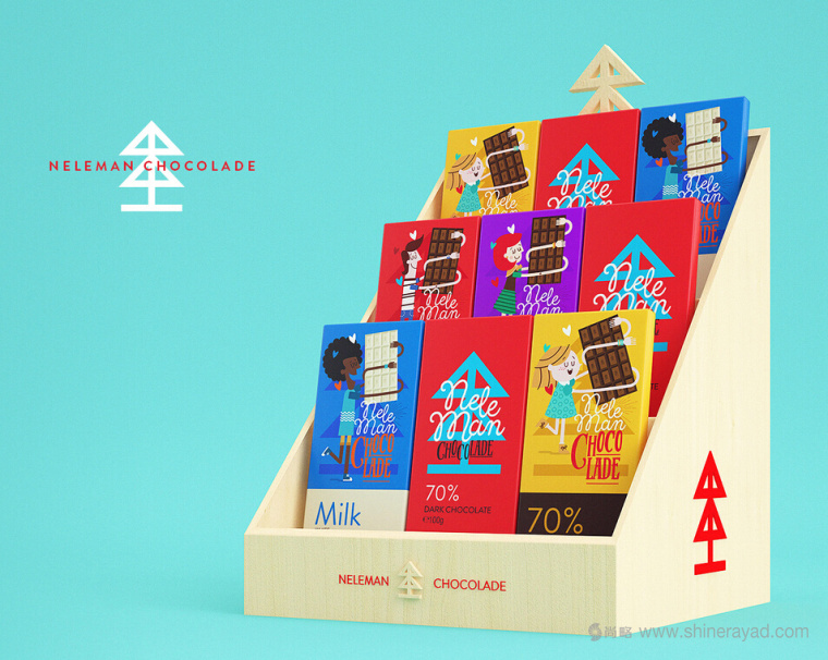 上海包裝設(shè)計(jì)公司設(shè)計(jì)欣賞：橡皮筋手臂人物插畫設(shè)計(jì)風(fēng)格Neleman 巧克力包裝設(shè)計(jì)1
