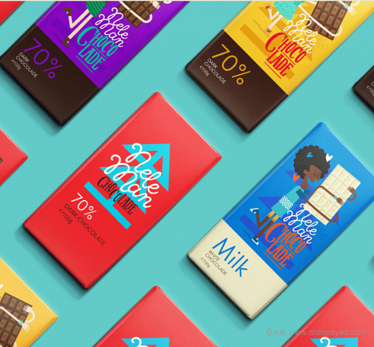上海包裝設(shè)計(jì)公司設(shè)計(jì)欣賞：橡皮筋手臂人物插畫設(shè)計(jì)風(fēng)格Neleman 巧克力包裝設(shè)計(jì)3