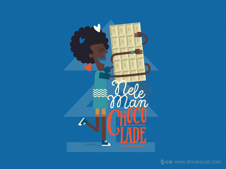 上海包裝設(shè)計(jì)公司設(shè)計(jì)欣賞：橡皮筋手臂人物插畫設(shè)計(jì)風(fēng)格Neleman 巧克力包裝設(shè)計(jì)4