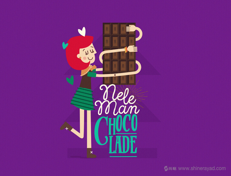 上海包裝設(shè)計(jì)公司設(shè)計(jì)欣賞：橡皮筋手臂人物插畫設(shè)計(jì)風(fēng)格Neleman 巧克力包裝設(shè)計(jì)6