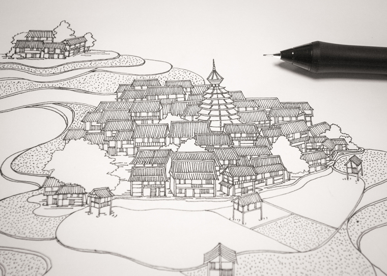 東方藝術(shù)手繪侗糧原生有機(jī)大米包裝設(shè)計(jì)插畫(huà)設(shè)計(jì)-上海包裝設(shè)計(jì)公司1