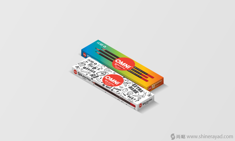 OMNI 水彩筆顏料筆繪畫工具文具盒子包裝設(shè)計(jì)-上海包裝設(shè)計(jì)公司3