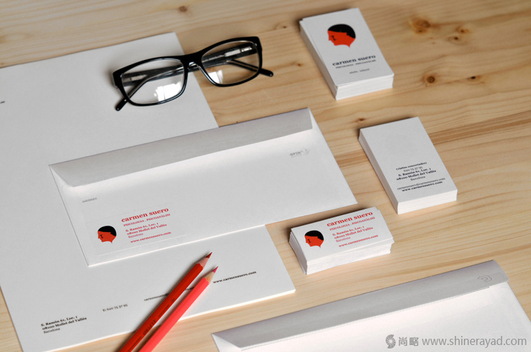 5.上海VI設計公司-Carmen Suero 心理健康咨詢機構品牌VI形象設計--辦公文具設計