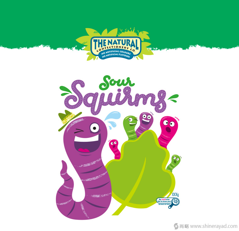 上海包裝設計公司鑒賞漫畫插畫風格自然健康糖果包裝設計1