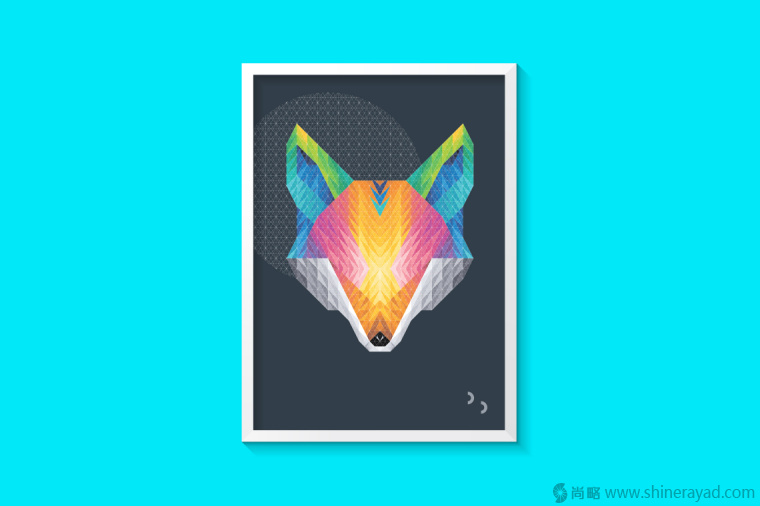 幾何圖形漸變色狐貍矢量插畫設計-上海插畫設計公司-上海品牌設計公司1