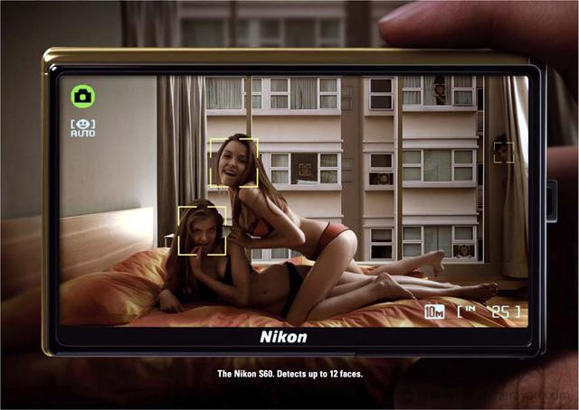 上海廣告設(shè)計公司欣賞那些性感曖昧有色情嫌疑的平面創(chuàng)意廣告-尼康相機廣告