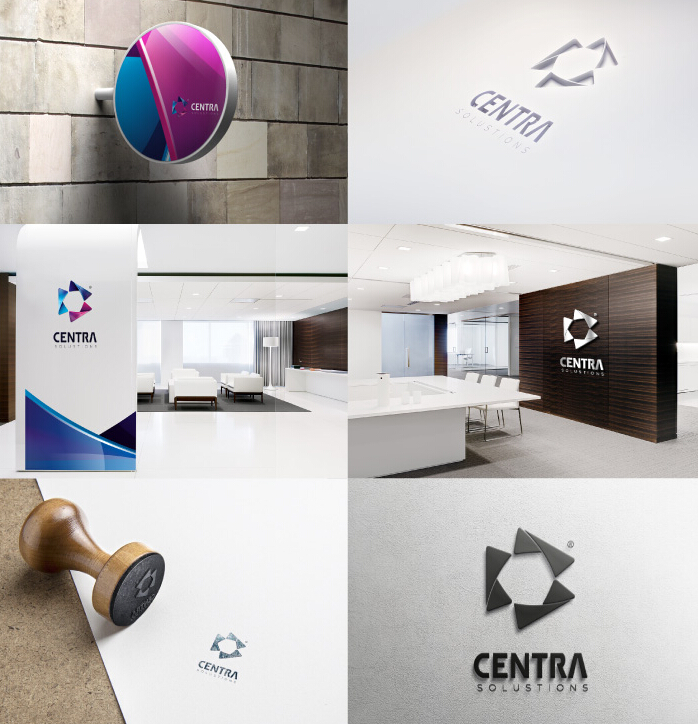 上海標志設計公司國外設計欣賞：Centra 標志設計品牌識別設計-VI設計