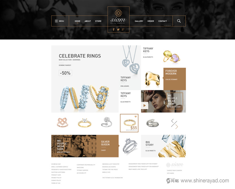 Siam 暹羅黃金珠寶首飾網站設計-上海品牌設計公司6