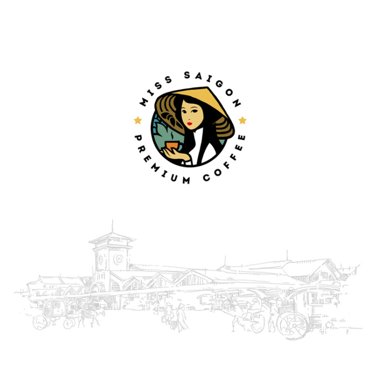 越南西貢小姐咖啡品牌LOGO設計-上海LOGO設計公司1
