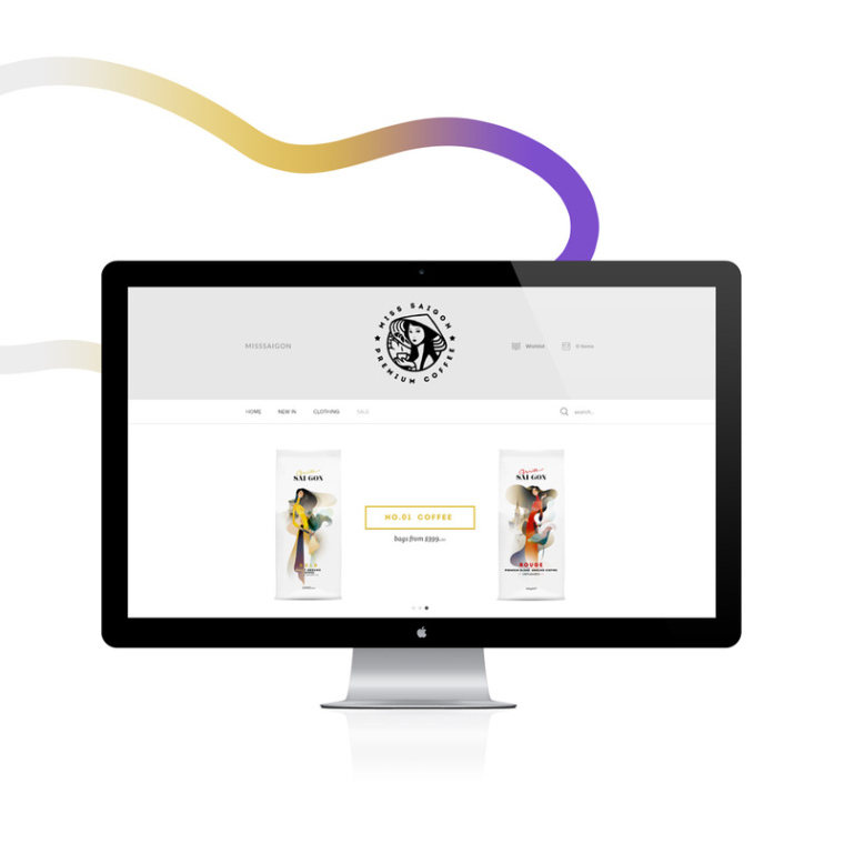 越南西貢小姐咖啡品牌網站設計-上海品牌設計公司