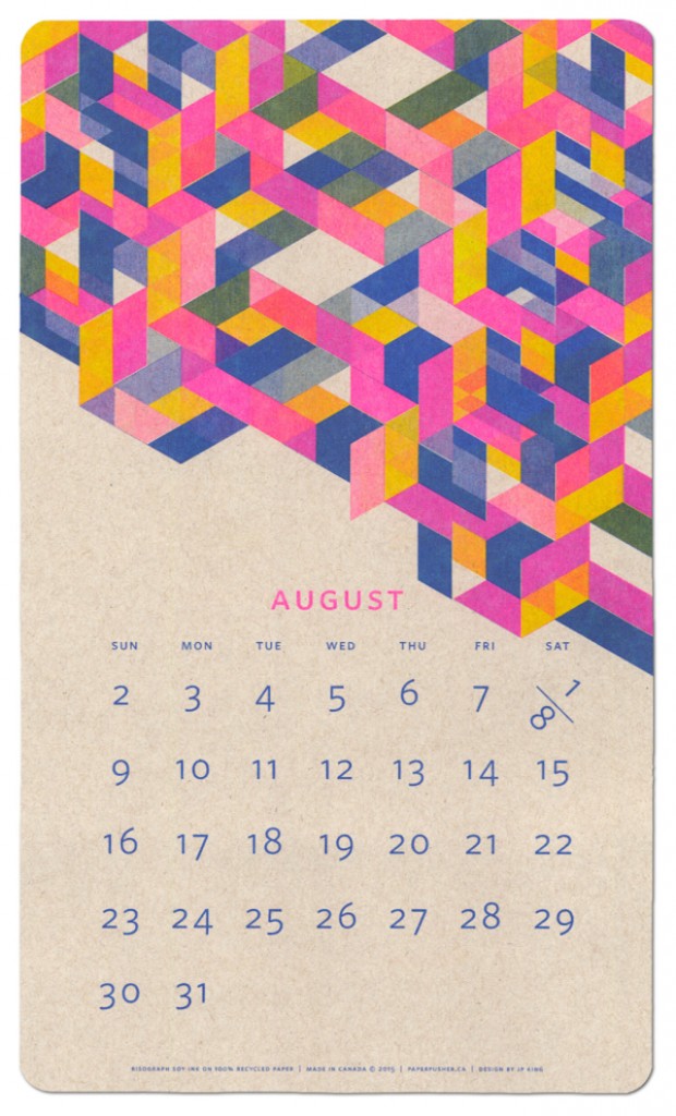 2015年Isometric Risograph拼色臺歷設計-尚略廣告上海平面設計公司分享2