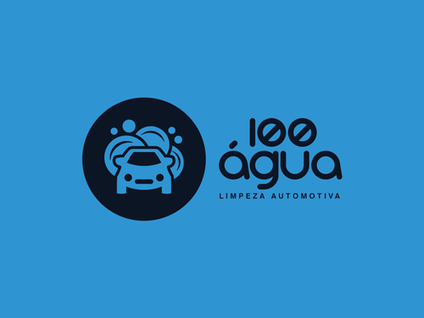 100água 汽車清洗養護品公司品牌logo設計-尚略廣告上海品牌設計公司