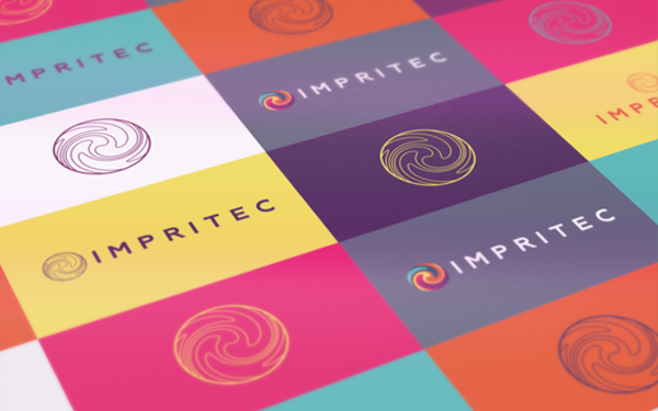 Impritec 數(shù)字印刷機(jī)械公司品牌logo/VI設(shè)計(jì)-尚略廣告上海品牌設(shè)計(jì)公司分享-logo設(shè)計(jì)底紋效果