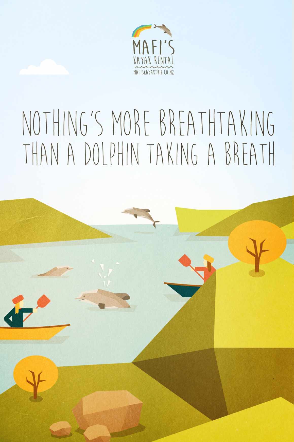 Mafi皮劃艇租賃“漫畫風(fēng)格”平面廣告創(chuàng)意設(shè)計1