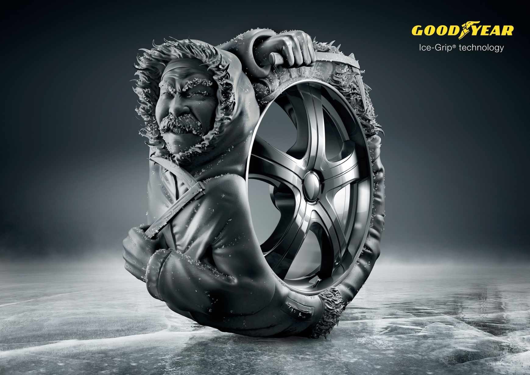 Goodyear 固特異輪胎“濕地抓地力”平面廣告創(chuàng)意設(shè)計(jì)3