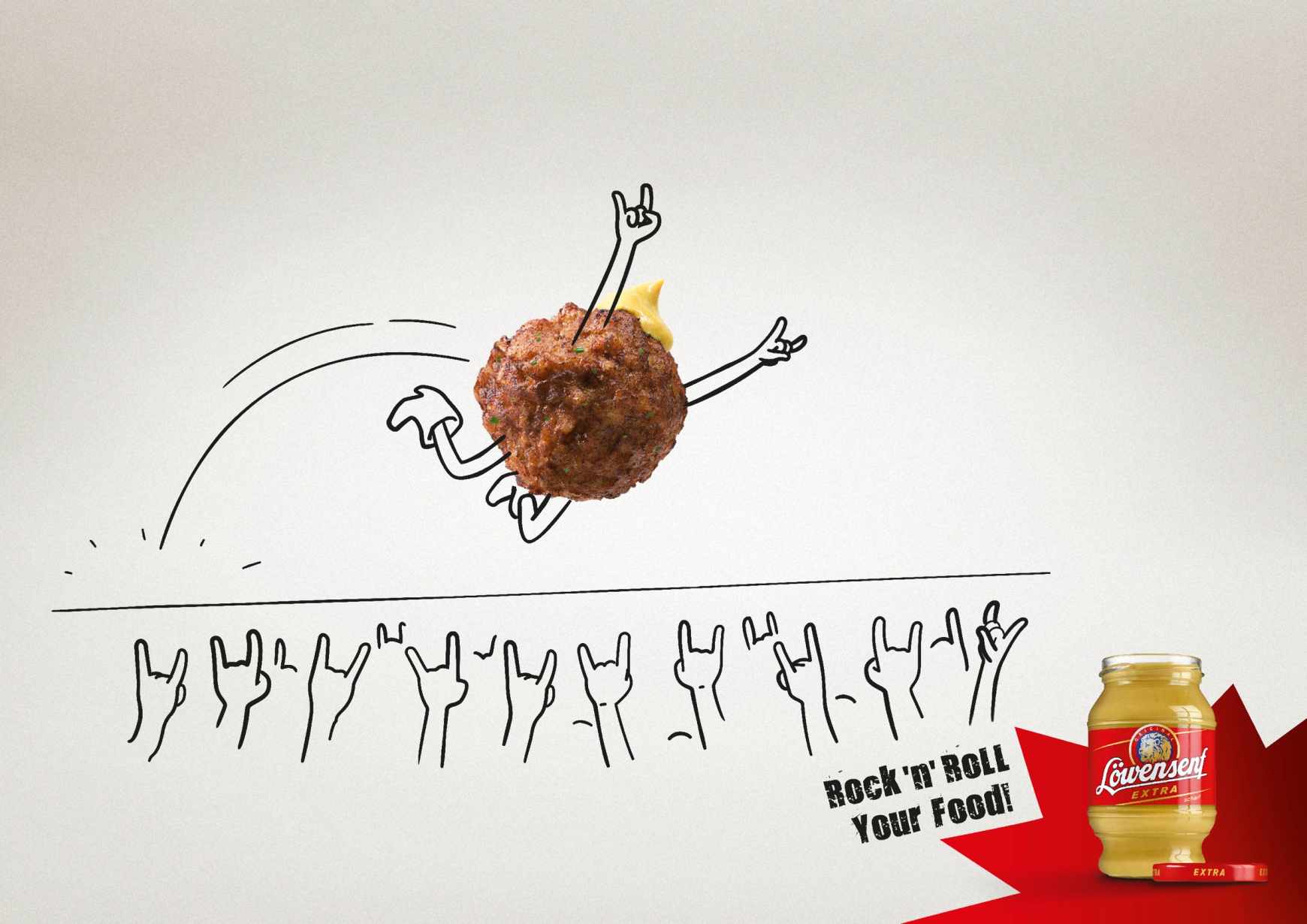 L?wensenf 芥末調味品平面廣告創意設計－上海廣告設計公司1－排球篇