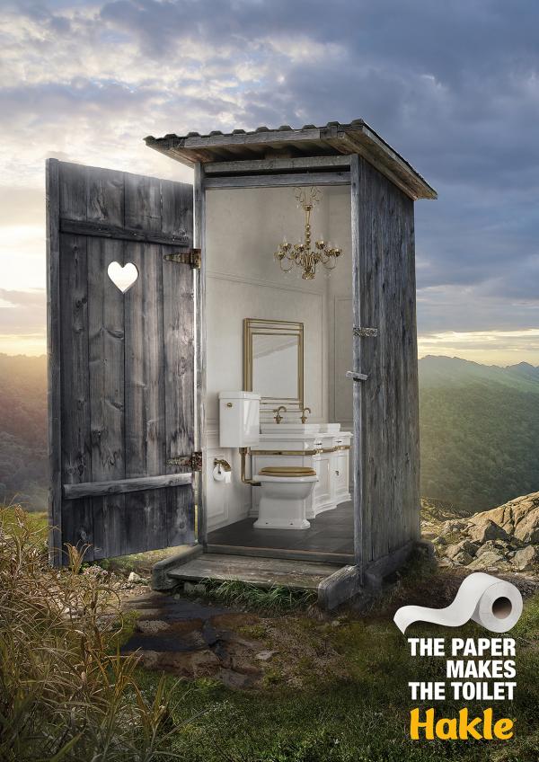 上海廣告策劃公司分享：Hakle 衛生紙廣告策劃創意2－野外廁所篇