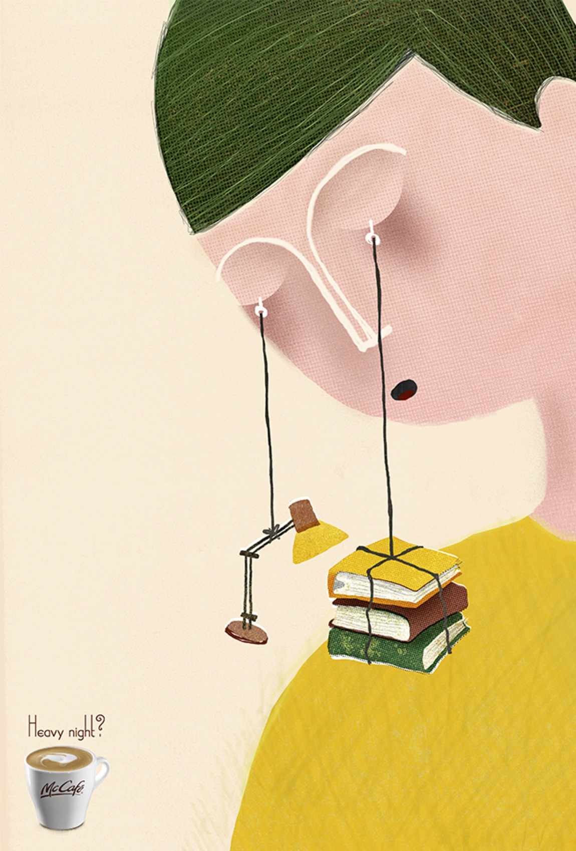 上海廣告設計公司：麥當勞McCafe麥咖啡深夜漫畫篇平面廣告創意設計:1