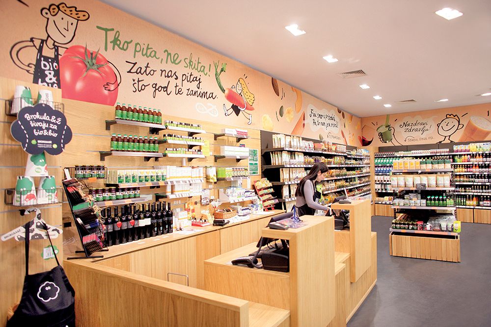 上海品牌策劃公司設計欣賞 bio&bio 有機食品商店海報設計店內壁紙裝飾設計8