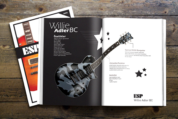 ESP吉他品牌畫冊設計欣賞－上海畫冊設計公司分享2－內頁設計