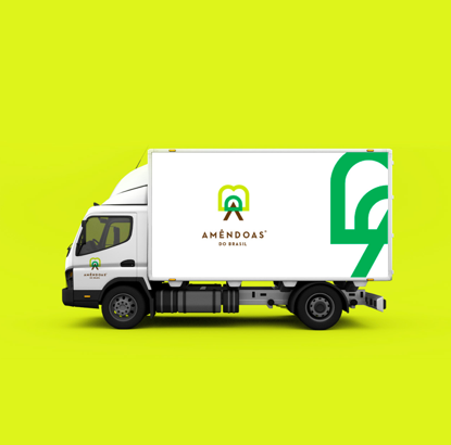 上海品牌策劃設計公司分享Amêndoas 農產品品牌形象設計－車輛外觀設計