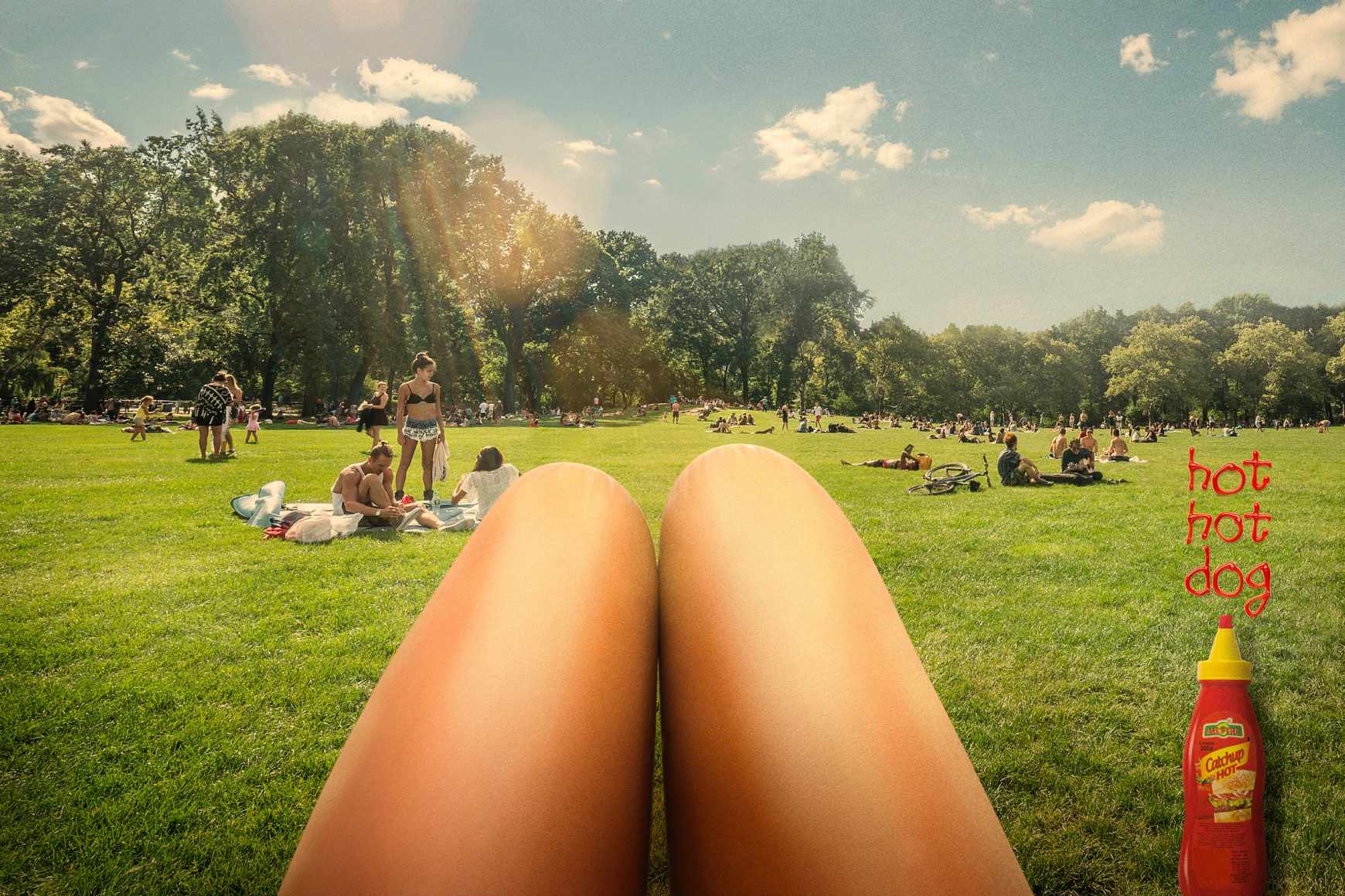 Mettre 熱狗香腸平面廣告創(chuàng)意設(shè)計-上海廣告設(shè)計公司國外廣告推薦3-公園篇