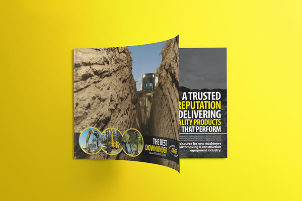 上海畫冊設計公司尚略分享：澳大利亞Digga工程機械宣傳冊設計1-封面設計