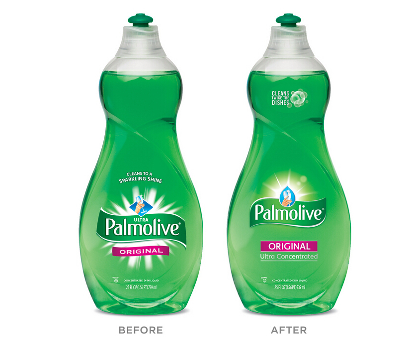 上海標志設計公司Colgate-Palmolive高露潔棕欖沐浴露清潔用品標志優化設計1-標志前后對比